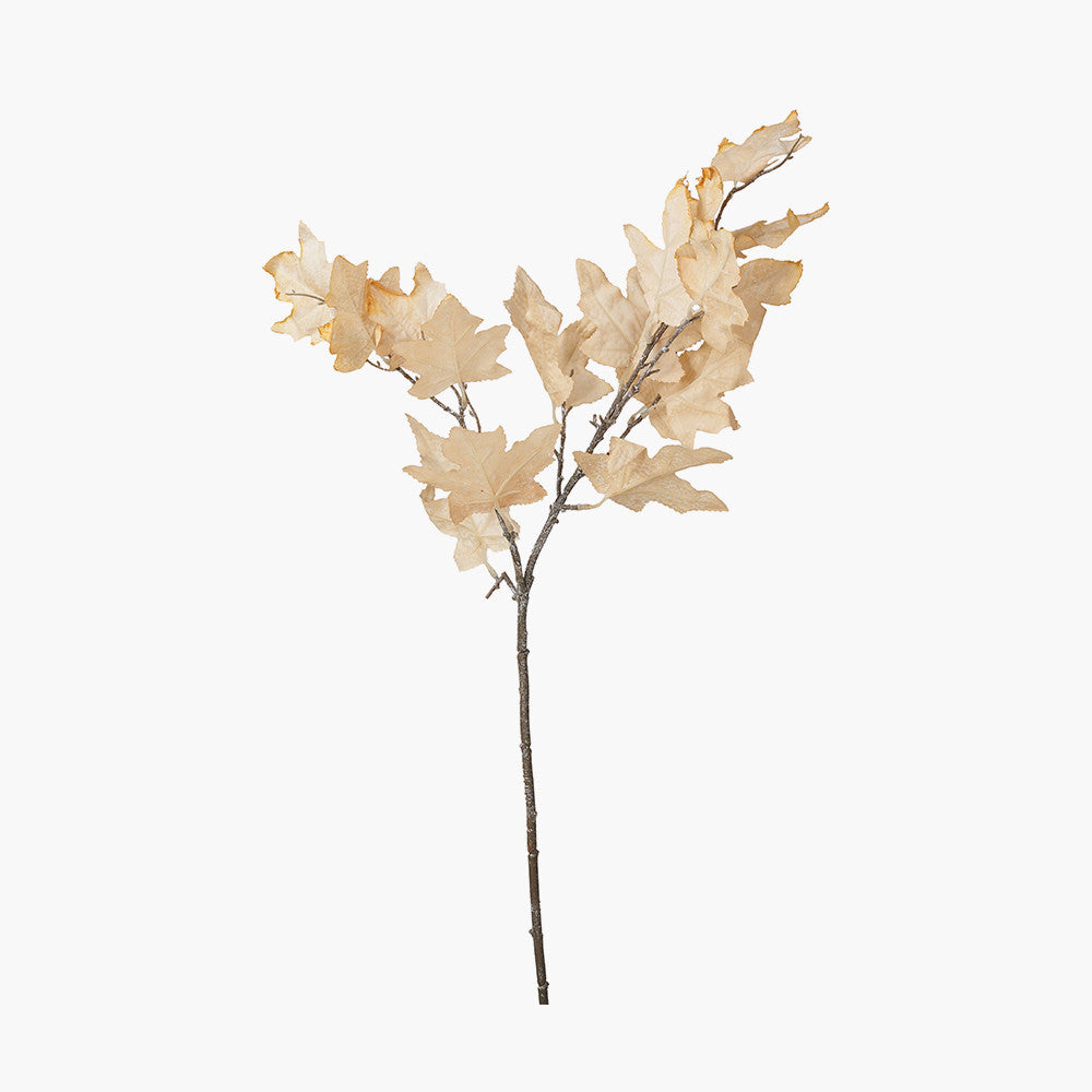 Natural Apricot Maple Leaf Artificial Stems – Pack of 6 Faux Autumn Foliage