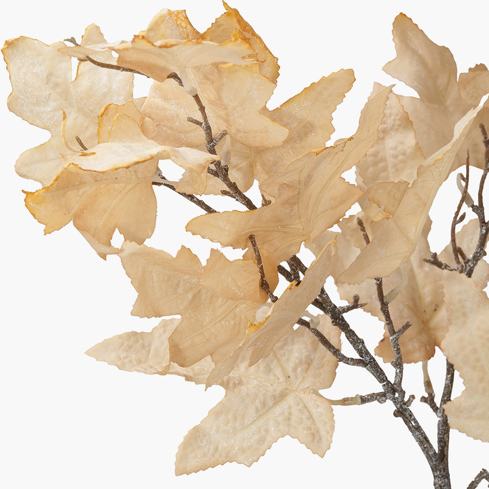 Natural Apricot Maple Leaf Artificial Stems – Pack of 6 Faux Autumn Foliage