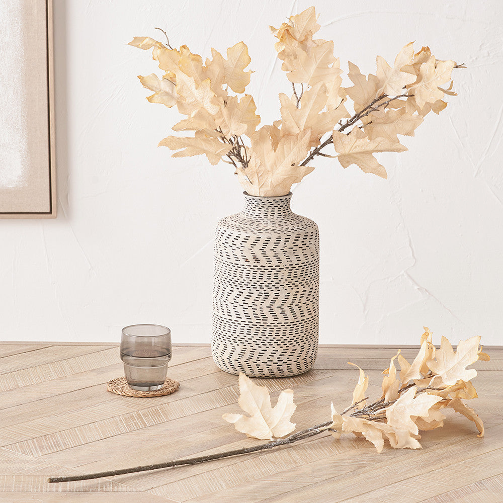 Natural Apricot Maple Leaf Artificial Stems – Pack of 6 Faux Autumn Foliage