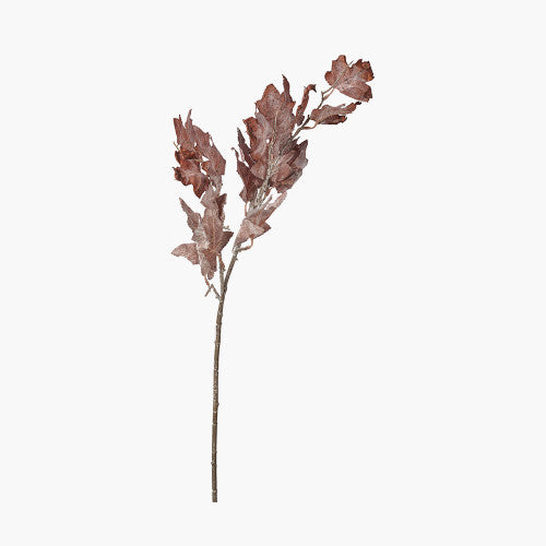 Mulberry Brown Maple Leaf Artificial Stems – Pack of 6 Autumn Faux Foliage for UK Homes
