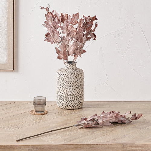 Mulberry Brown Maple Leaf Artificial Stems – Pack of 6 Autumn Faux Foliage for UK Homes