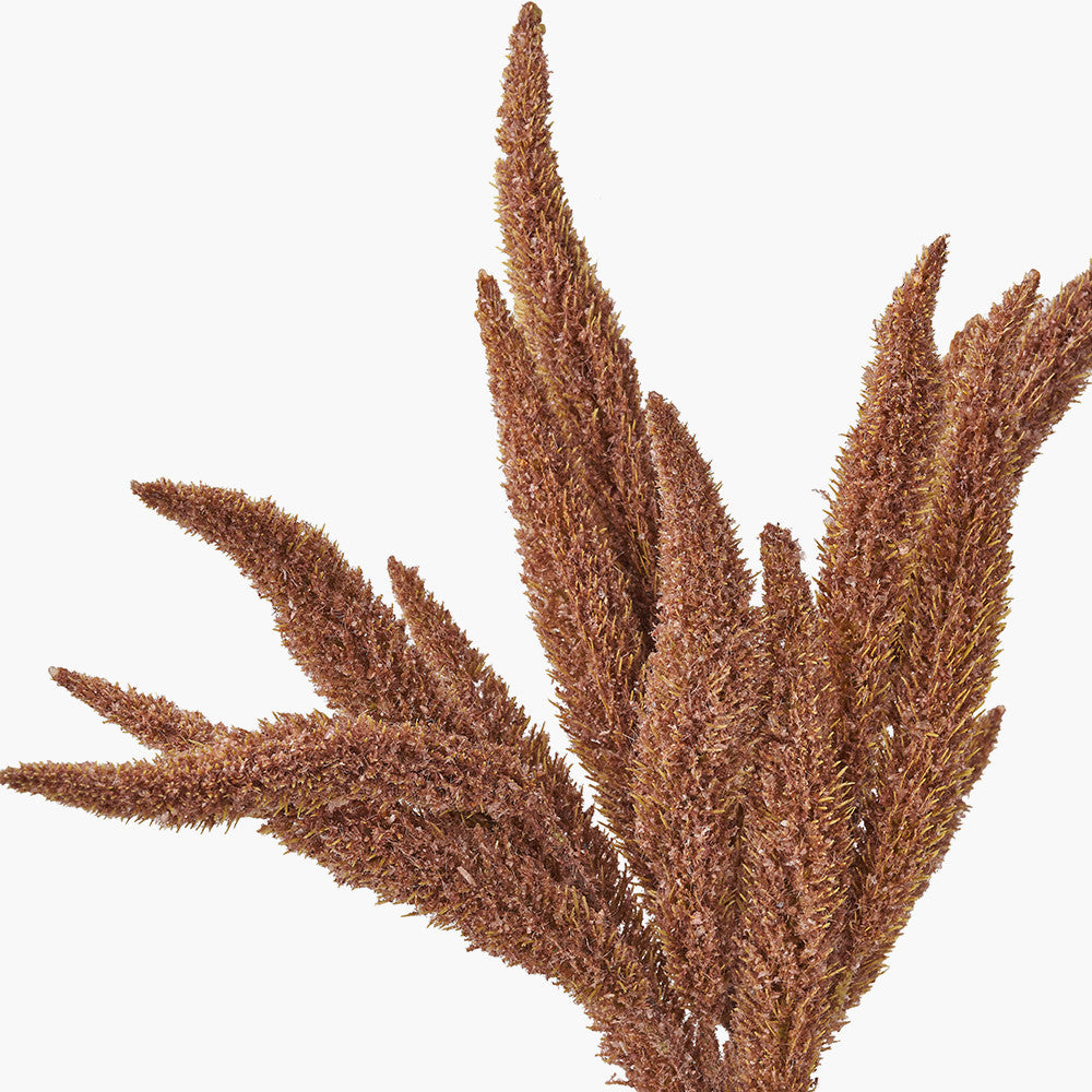 Mulberry Brown Faux Foxtail Hand-Tied 3 Stem Bundle Pack of 6 – Textured Dried Look Stems