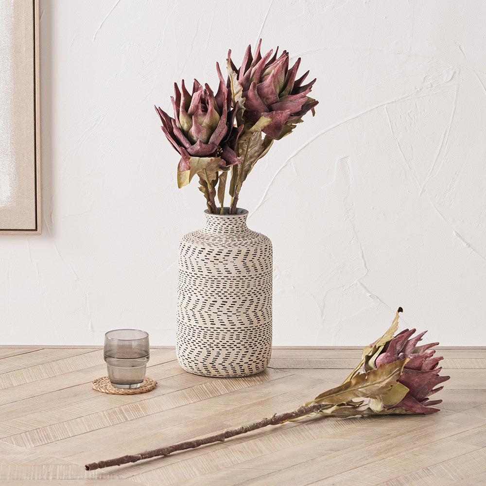 Mulberry Lotus Artificial Flower Stems – Pack of 6 Faux Floral Décor