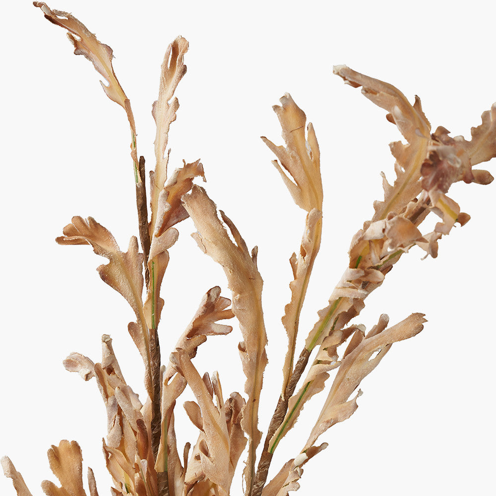 Natural Apricot Autumn Leaf Faux Stem Pack of 6 – Elegant Seasonal Foliage