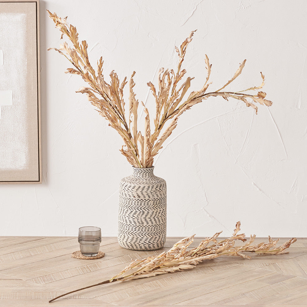 Natural Apricot Autumn Leaf Faux Stem Pack of 6 – Elegant Seasonal Foliage
