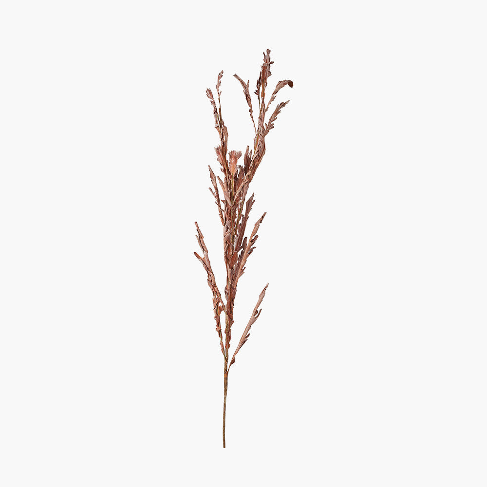 Mulberry Brown Faux Autumn Leaf Pack of 6 – Elegant Artificial Foliage Stems
