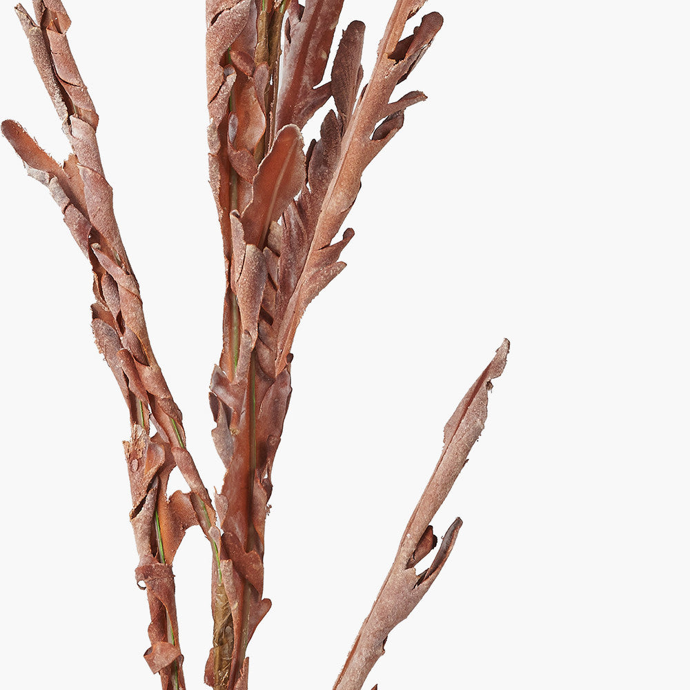 Mulberry Brown Faux Autumn Leaf Pack of 6 – Elegant Artificial Foliage Stems