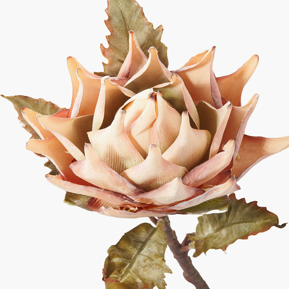 Natural Apricot Dried Flower Bunch – Luxury Faux Floral Arrangement
