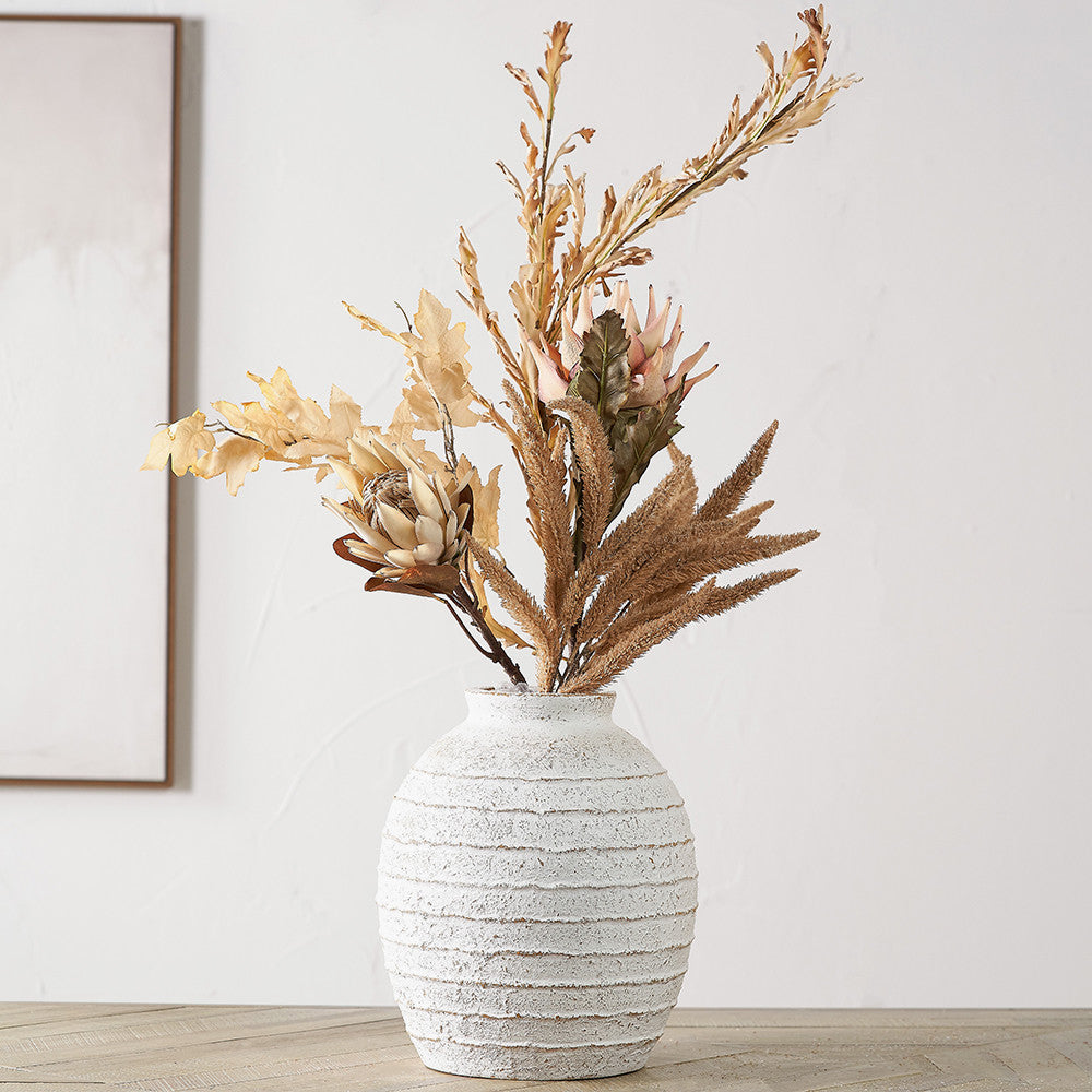 Natural Apricot Dried Flower Bunch – Luxury Faux Floral Arrangement