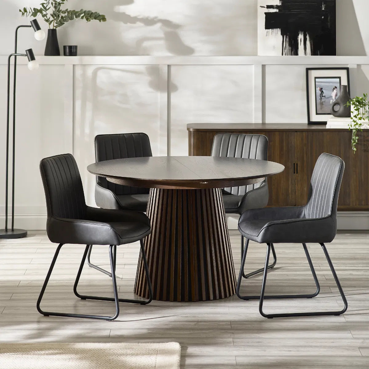 Shop the ultimate dining experience with the Arya extending dining table. Fusing modern form with a shape that adapts seamlessly to your needs. Shop online today at www.nobleandnook.co.uk