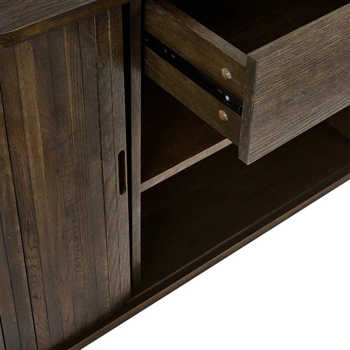 The perfect blend of form and function, elevating any space, offering generous storage with drawers, open shelving, and hidden compartments. Available at www.nobleandnook.co.uk