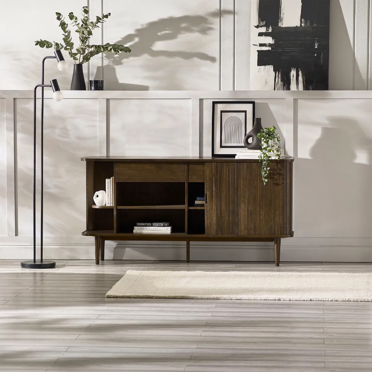 The perfect blend of form and function, elevating any space, offering generous storage with drawers, open shelving, and hidden compartments. Available at www.nobleandnook.co.uk