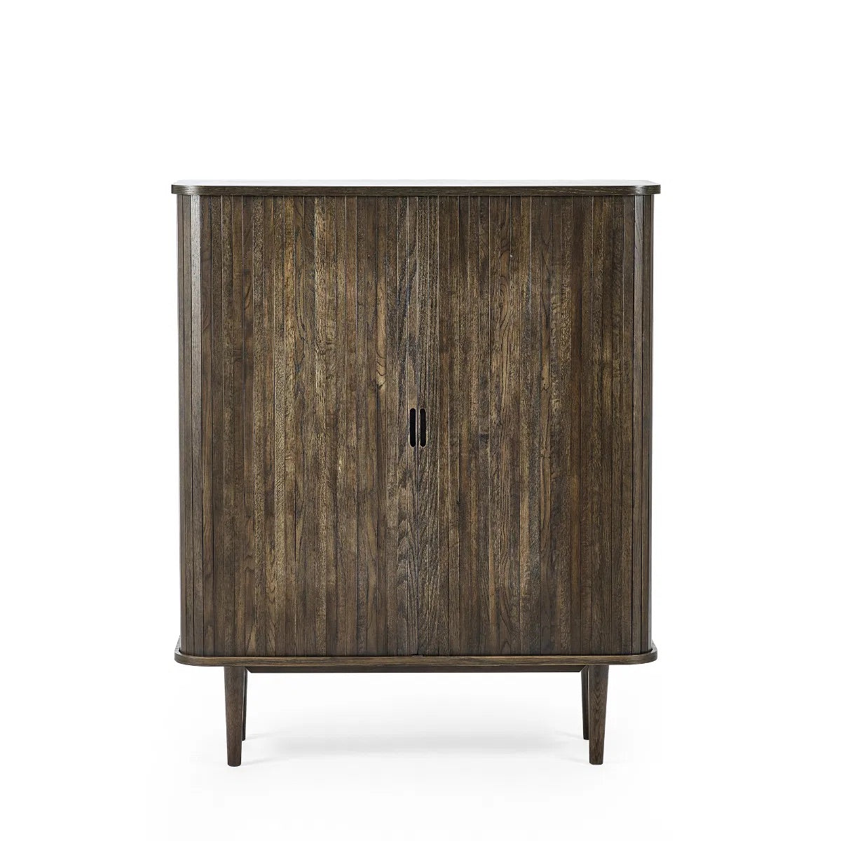 Add a touch of elegance and functionality to your entertaining space with the Arya Drinks Cabinet with sliding tambour doors reveal a well-designed interior. Available today at www.nobleandnook.co.uk