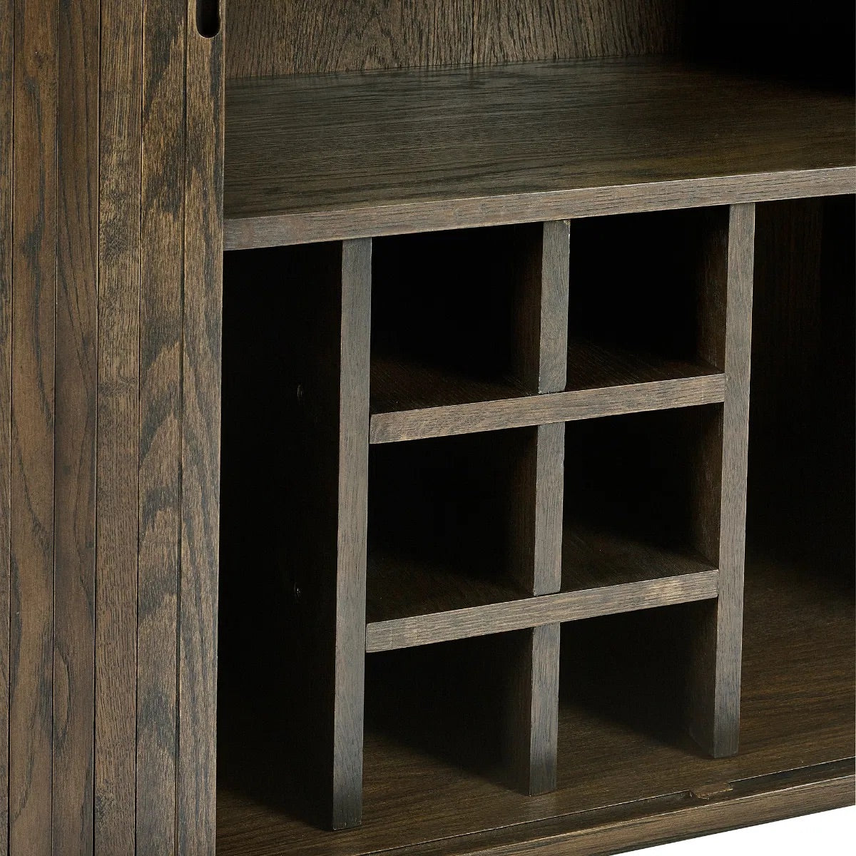 Add a touch of elegance and functionality to your entertaining space with the Arya Drinks Cabinet with sliding tambour doors reveal a well-designed interior. Available today at www.nobleandnook.co.uk