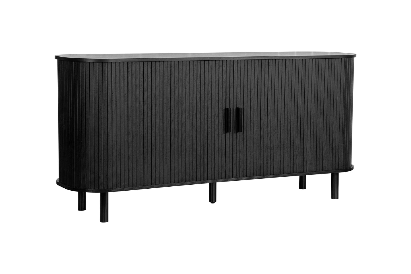 Elevate your interior with this 2 Door Fluted Sideboard, blending contemporary elegance with practical design and black finish adds sophistication to any room. Shop online at www.nobleandnook.co.uk