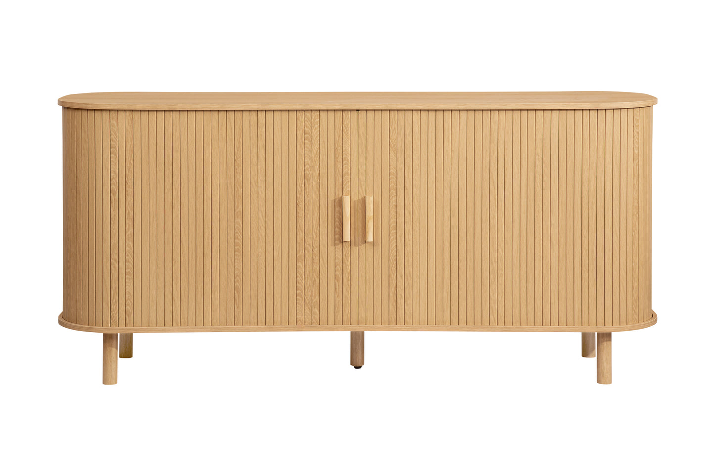 Elevate your interior with this 2 Door Fluted Sideboard, blending contemporary elegance with practical design and an oak finish adds warmth and sophistication to any room. Shop online at www.nobleandnook.co.uk