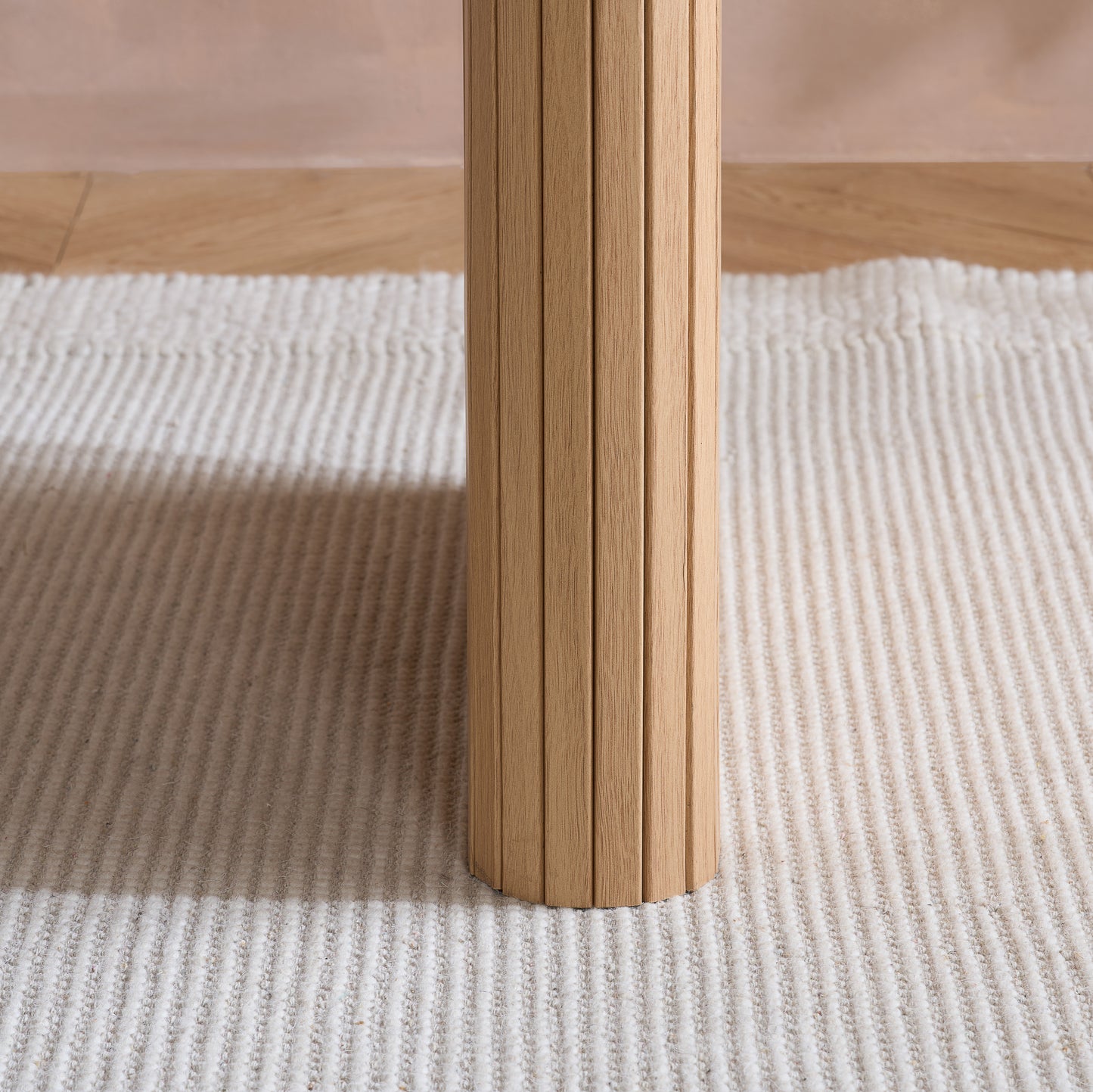 Crafted from premium MDF and available in two stylish finishes, oak or black, this oval table features beautiful fluted detailing that creates a modern, refined look. Shop online today at www.nobleandnook.co.uk