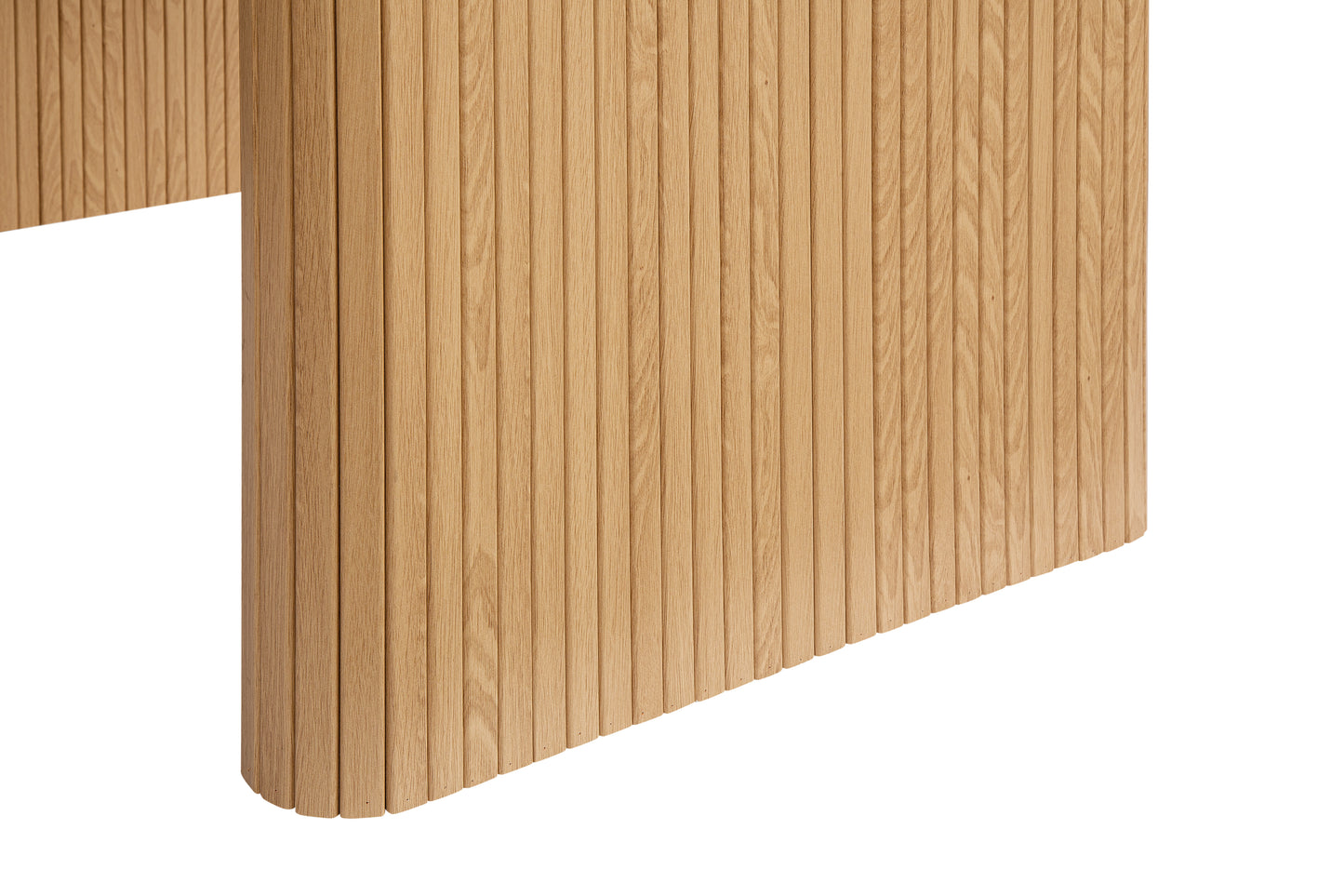 Crafted from premium MDF and available in two stylish finishes, oak or black, this oval table features beautiful fluted detailing that creates a modern, refined look. Shop online today at www.nobleandnook.co.uk