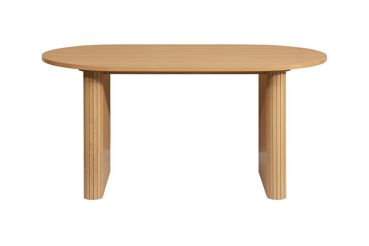 Crafted from premium MDF and available in two stylish finishes, oak or black, this oval table features beautiful fluted detailing that creates a modern, refined look. Shop online today at www.nobleandnook.co.uk