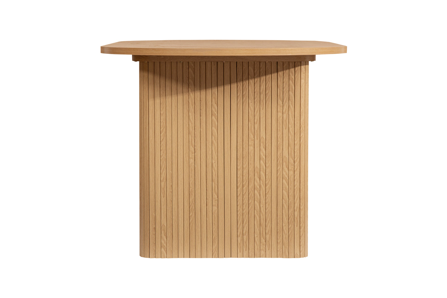 Crafted from premium MDF and available in two stylish finishes, oak or black, this oval table features beautiful fluted detailing that creates a modern, refined look. Shop online today at www.nobleandnook.co.uk