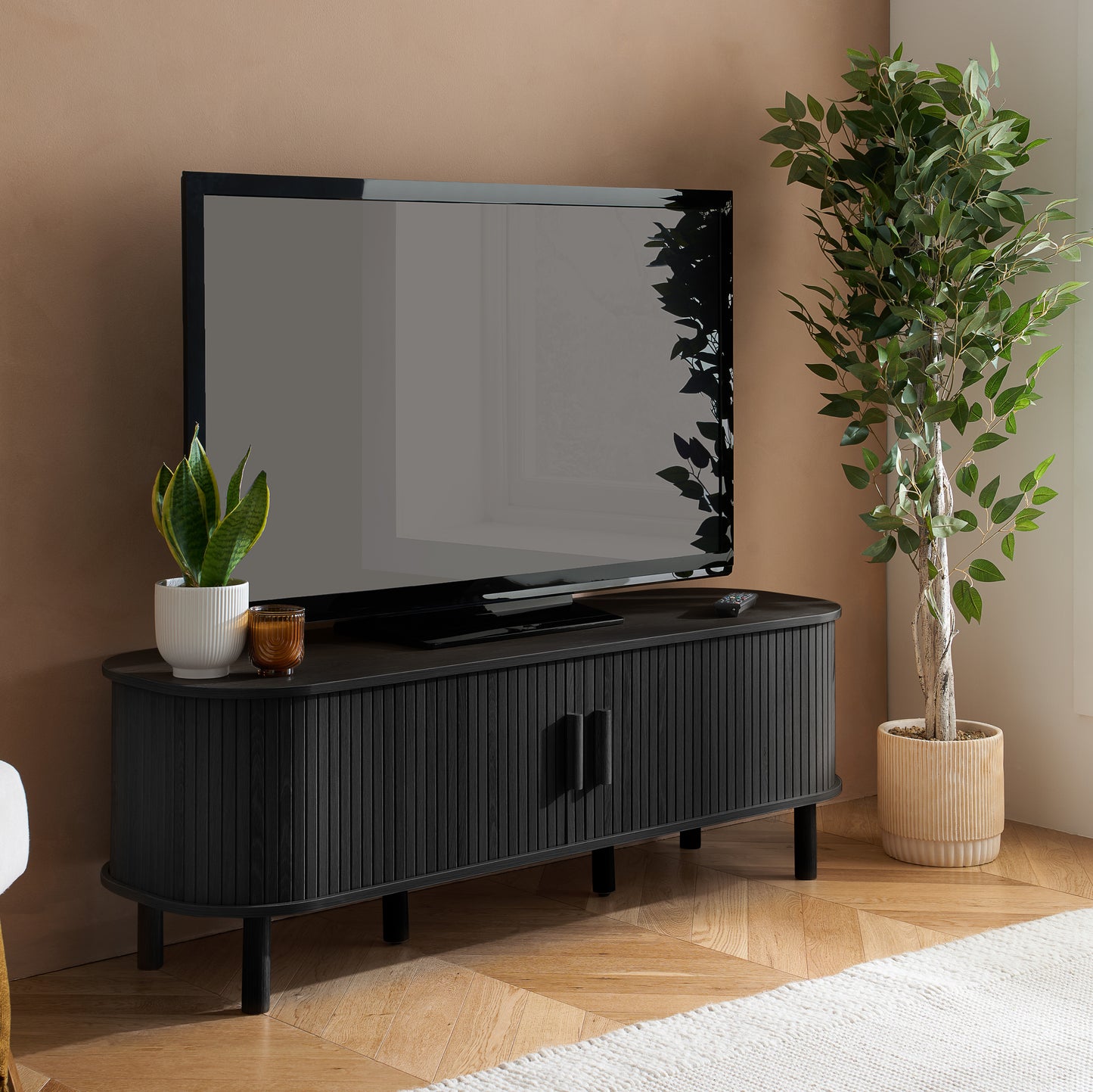 Elevate your living space with the 2-Door Fluted TV Unit, a stunning blend of contemporary design and practical functionality. FREE UK Mainland Delivery*. Shop online today at www.nobleandnook.co.uk