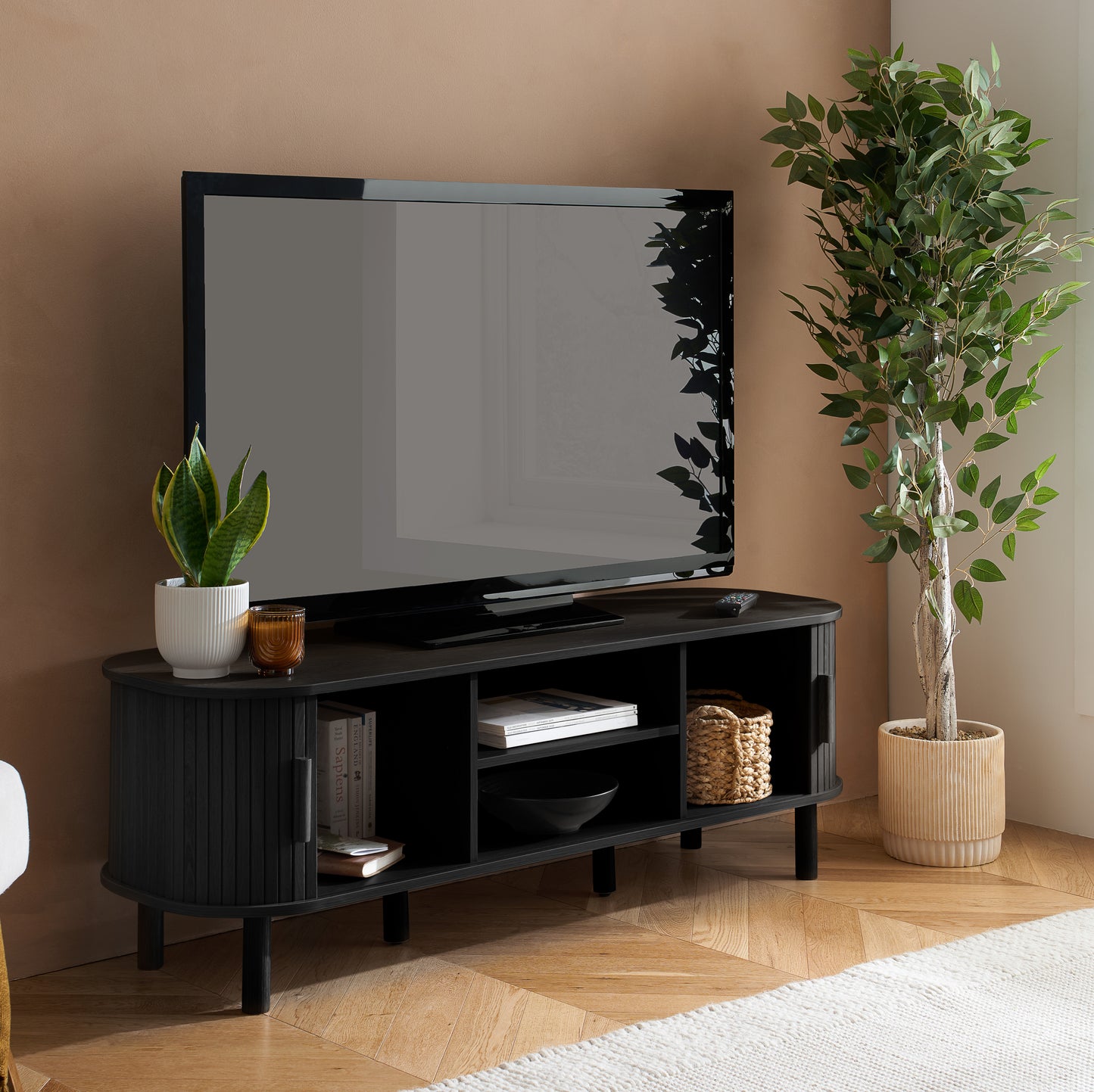 Elevate your living space with the 2-Door Fluted TV Unit, a stunning blend of contemporary design and practical functionality. FREE UK Mainland Delivery*. Shop online today at www.nobleandnook.co.uk