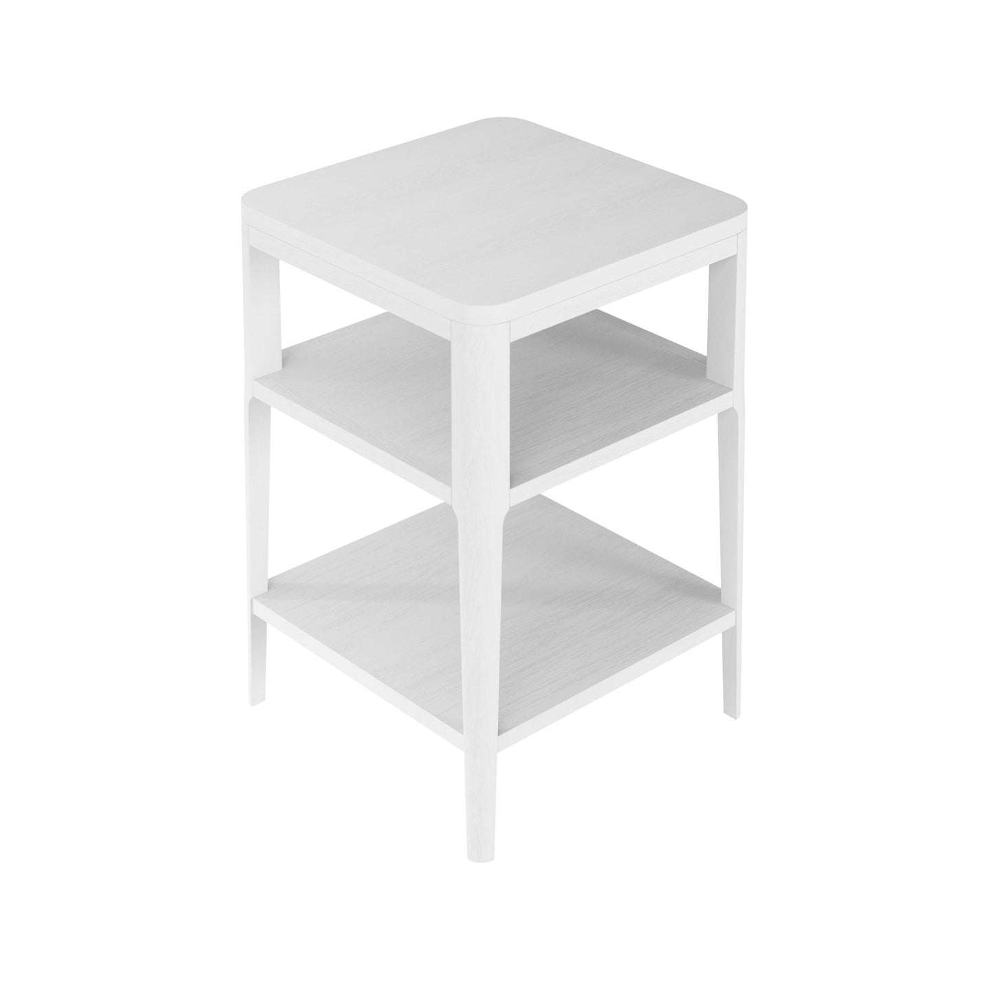 Shop the Abberley End Table in white oak with visible wood grain, presenting a stylish addition to any living space. FREE UK Mainland Delivery. Shop online today at www.nobleandnook.co.uk