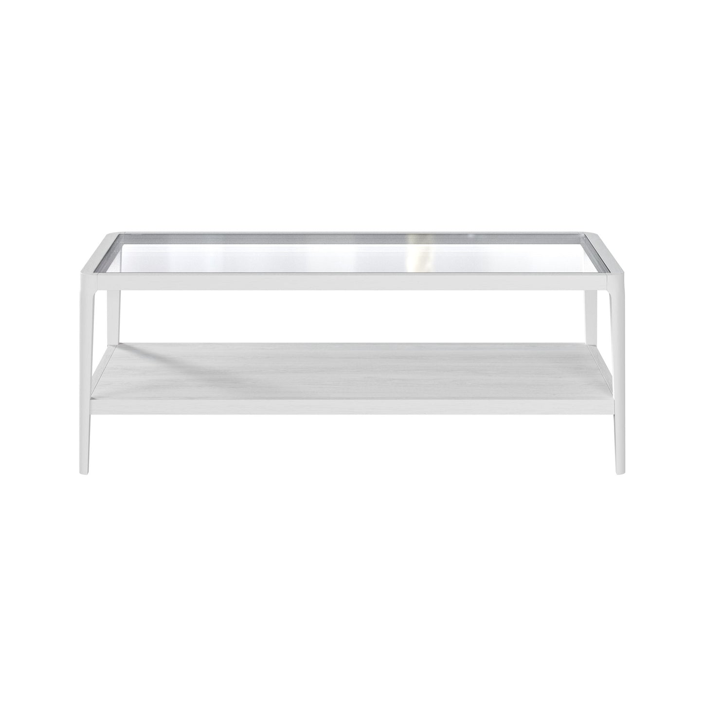 Shop the Abberley Coffee Table in White stained solid oak and oak veneer with glass top. FREE UK Mainland Delivery. Shop online now at www.nobleandnook.co.uk