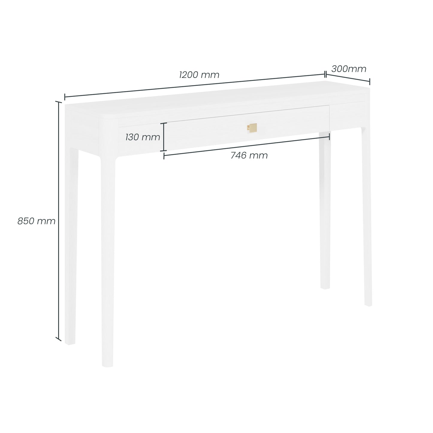 Shop the Abberley Console in white oak with a visible natural wood grain. FREE UK Mainland Delivery. Shop online today at www.nobleandnook.co.uk