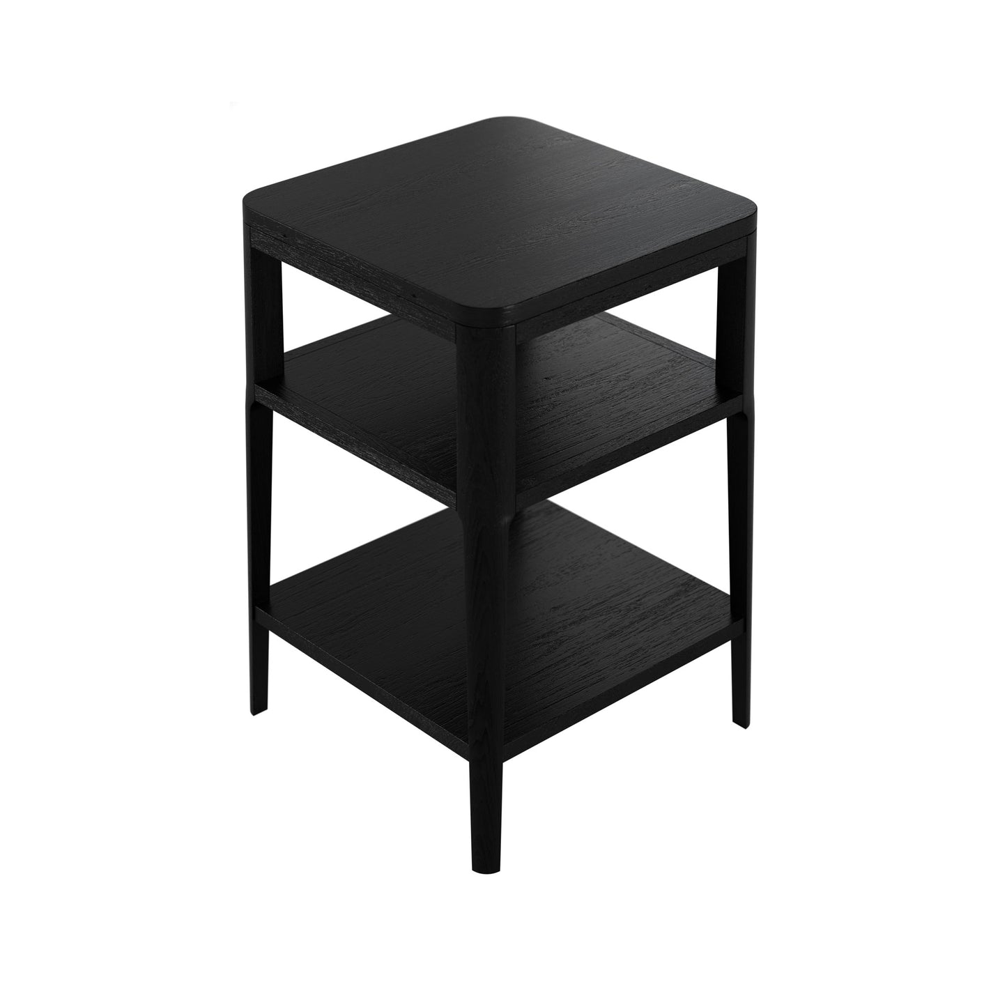 Shop the Abberley End Table in black oak with visible wood grain adding natural charm. FREE UK Mainland Delivery. Shop online today at www.nobleandnook.co.uk
