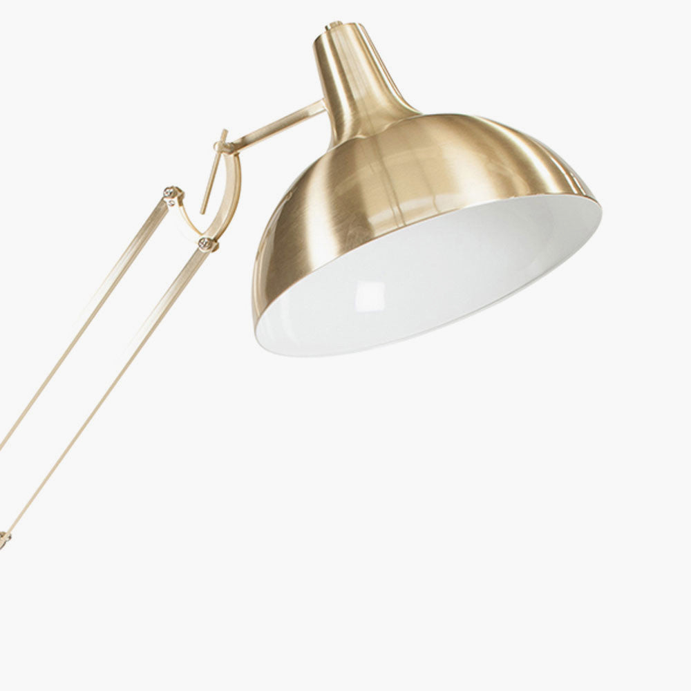The Alonzo Brass Metal Task Floor Lamp - a sleek and contemporary design of the industrial task lamp offering an enhancement to any room. Shop online now at www.nobleandnook.co.uk