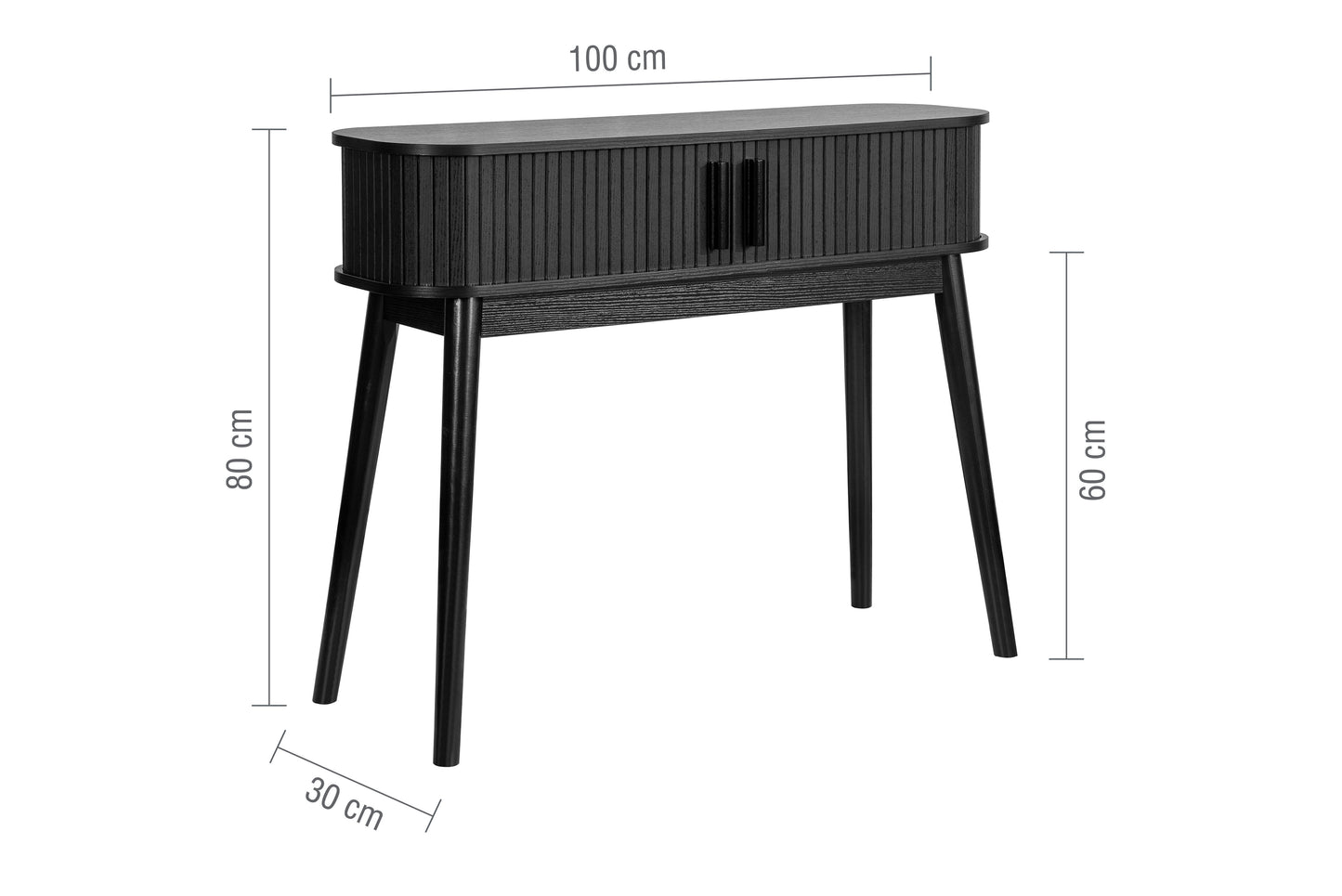 Elevate your interior with the Axel Console Table in Black. This stylish table features exquisite fluted detailing, adds depth and sophistication to any living space. Shop online today at www.nobleandnook.co.uk