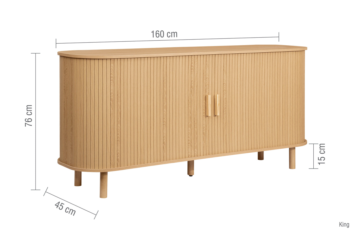 Elevate your interior with this 2 Door Fluted Sideboard, blending contemporary elegance with practical design and an oak finish adds warmth and sophistication to any room. Shop online at www.nobleandnook.co.uk