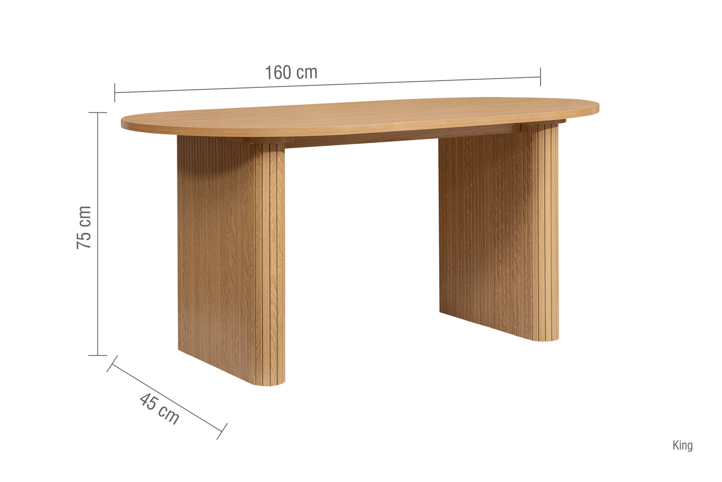 Crafted from premium MDF and available in two stylish finishes, oak or black, this oval table features beautiful fluted detailing that creates a modern, refined look. Shop online today at www.nobleandnook.co.uk