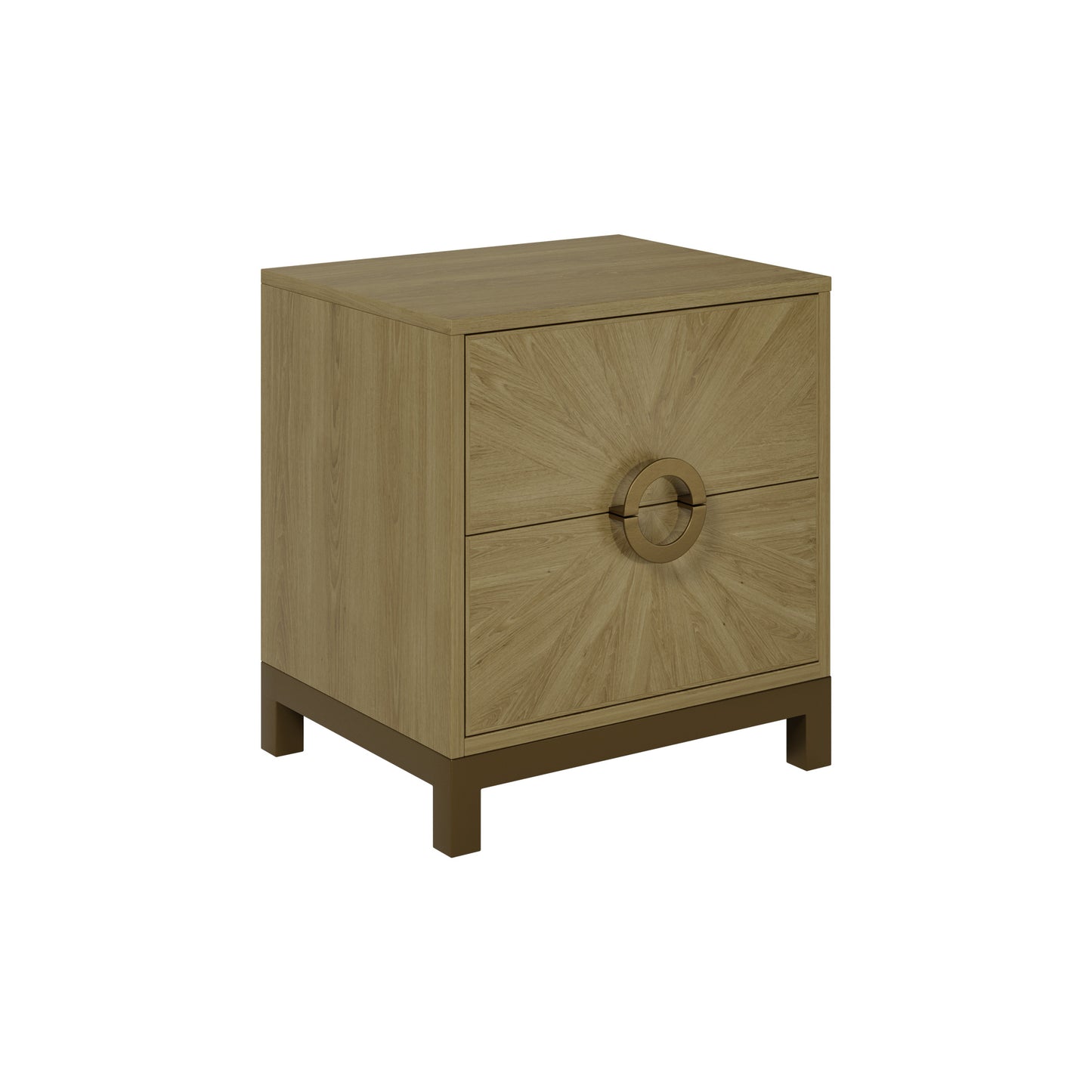 Shop the Easton Two Drawer Bedside Table in Oak with sunburst sandblasted effect by D.I. Designs. FREE UK Mainland Delivery. Shop online today at www.nobleandnook.co.uk