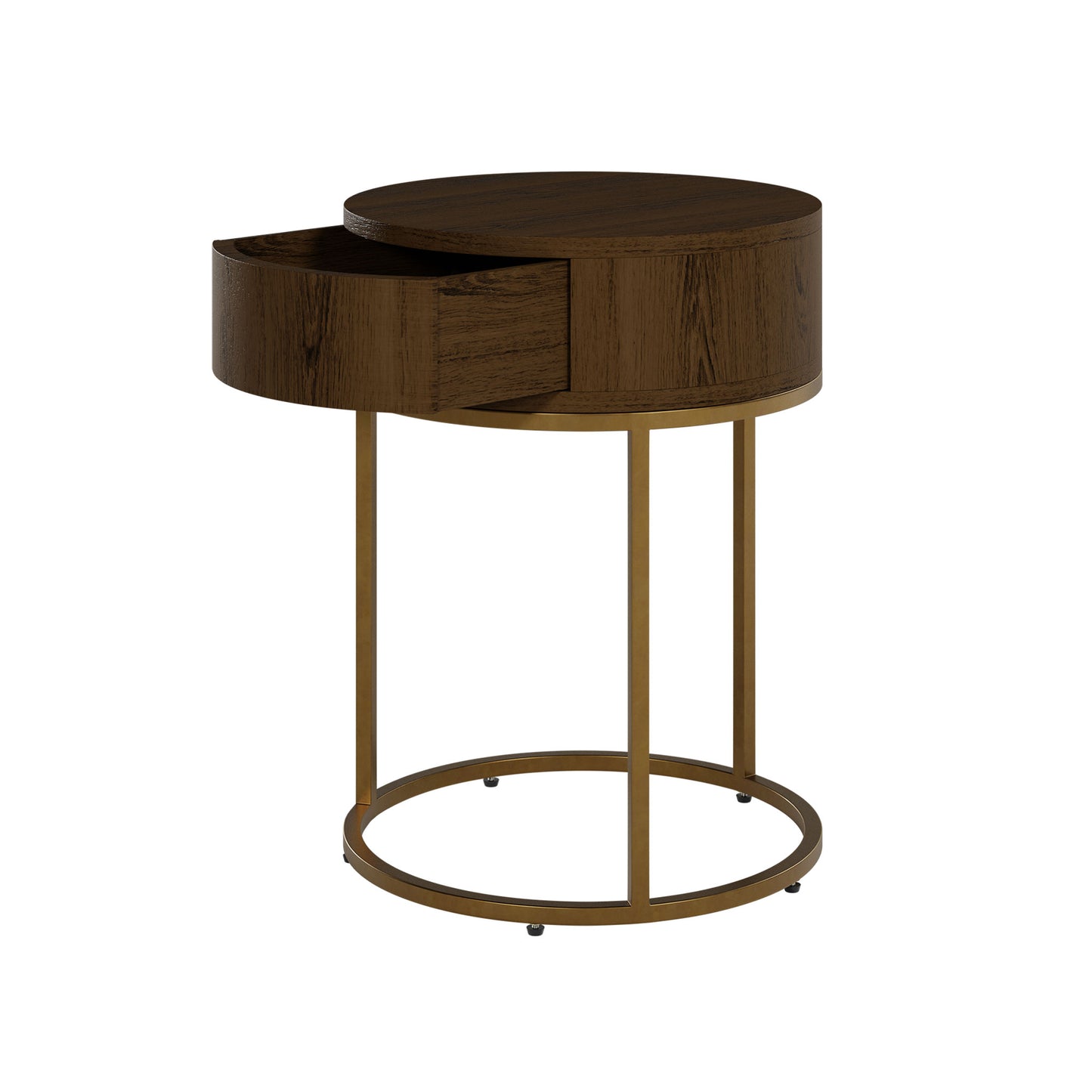 Shop the Hampton Round Wooden Bedside Table, a stylish and functional brown oak perfect for small spaces. FREE UK Mainland Delivery. Shop online today at www.nobleandnook.co.uk