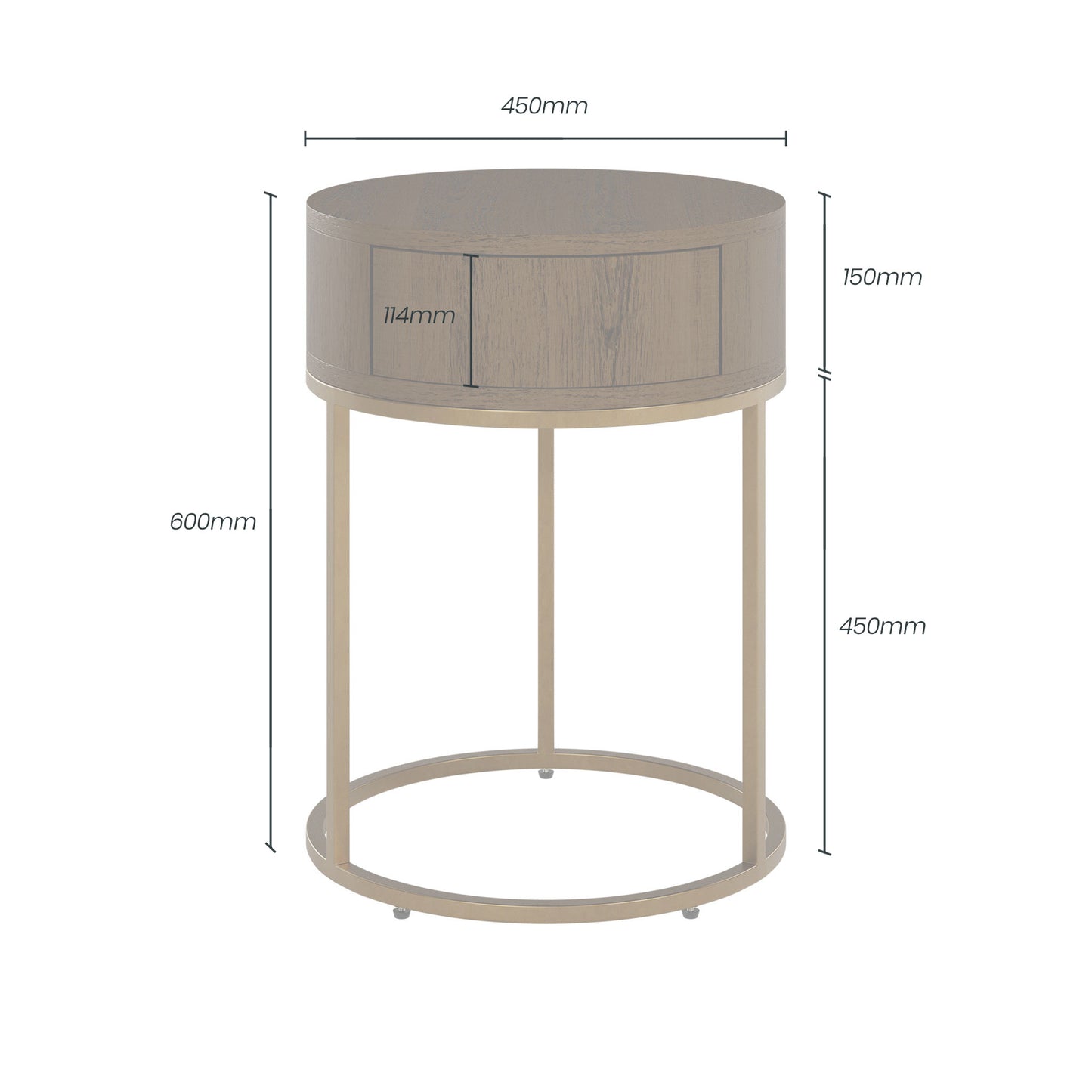 Shop the Hampton Round Wooden Bedside Table, a stylish and functional brown oak perfect for small spaces. FREE UK Mainland Delivery. Shop online today at www.nobleandnook.co.uk