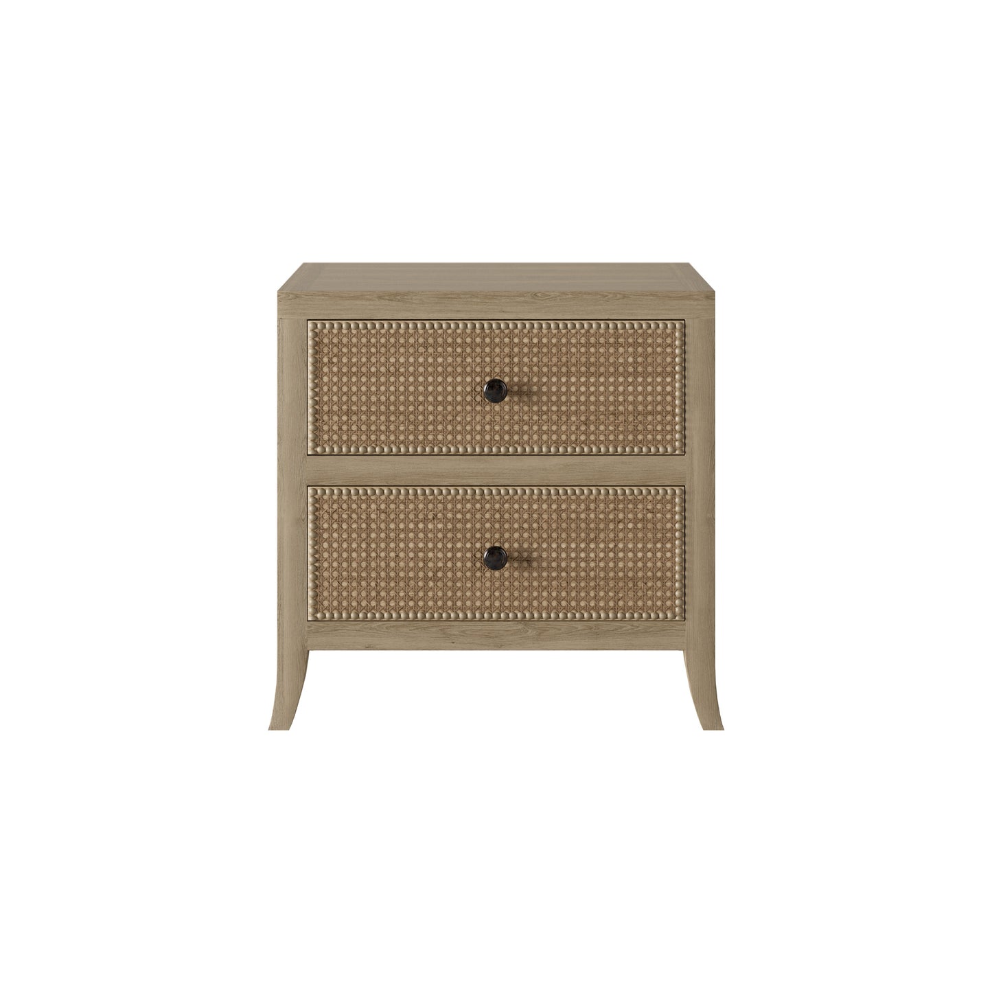 Shop the Witley Bedside Table with two drawers in grey aged oak and stylish rattan latticed front by D.I. Designs. FREE UK Mainland Delivery. Shop online today at www.nobleandnook.co.uk