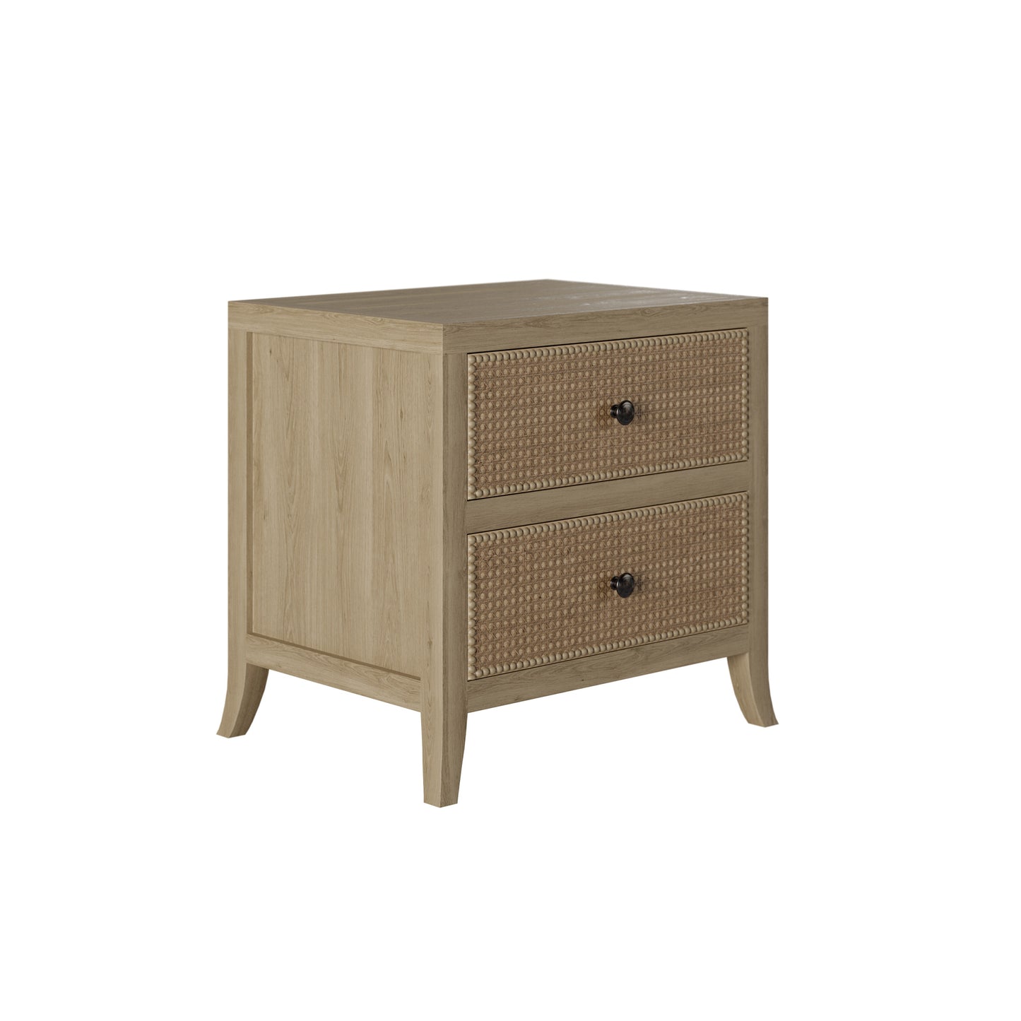 Shop the Witley Bedside Table with two drawers in grey aged oak and stylish rattan latticed front by D.I. Designs. FREE UK Mainland Delivery. Shop online today at www.nobleandnook.co.uk
