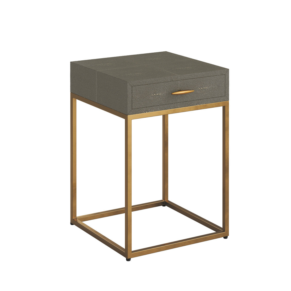 Shop the Hampton Bedside Table one drawer in Grey Shagreen by D.I. Designs. FREE UK Mainland Delivery. Shop online today at www.nobleandnook.co.uk
