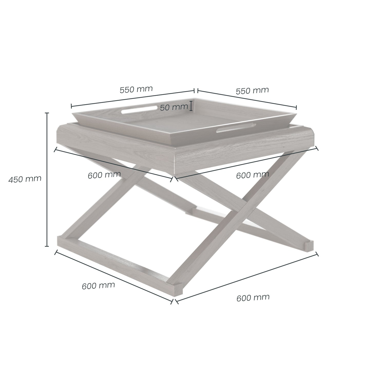 Crafted with precision, the Bentley End Table features a sleek grey aged oak and oak veneer design. Its crossed legs add a touch of modern elegance while the removable tray offers convenience. The visible grain adds character to this luxurious addition to any room. Available at www.nobleandnook.co.uk