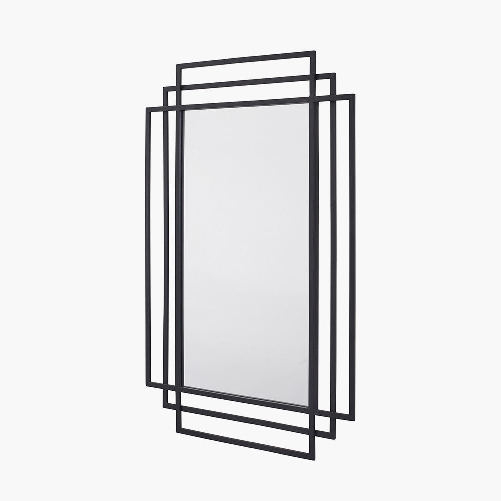 Shop our Black Metal Art Deco Rectangular Wall Mirror, a timeless and elegant addition to your wall. FREE UK MAINLAND DELIVERY. Shop online now at www.nobleandnook.co.uk