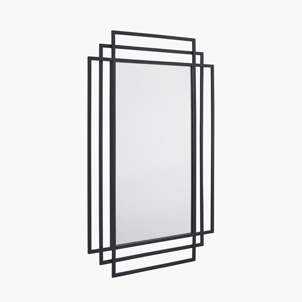 Shop our Black Metal Art Deco Rectangular Wall Mirror, a timeless and elegant addition to your wall. FREE UK MAINLAND DELIVERY. Shop online now at www.nobleandnook.co.uk