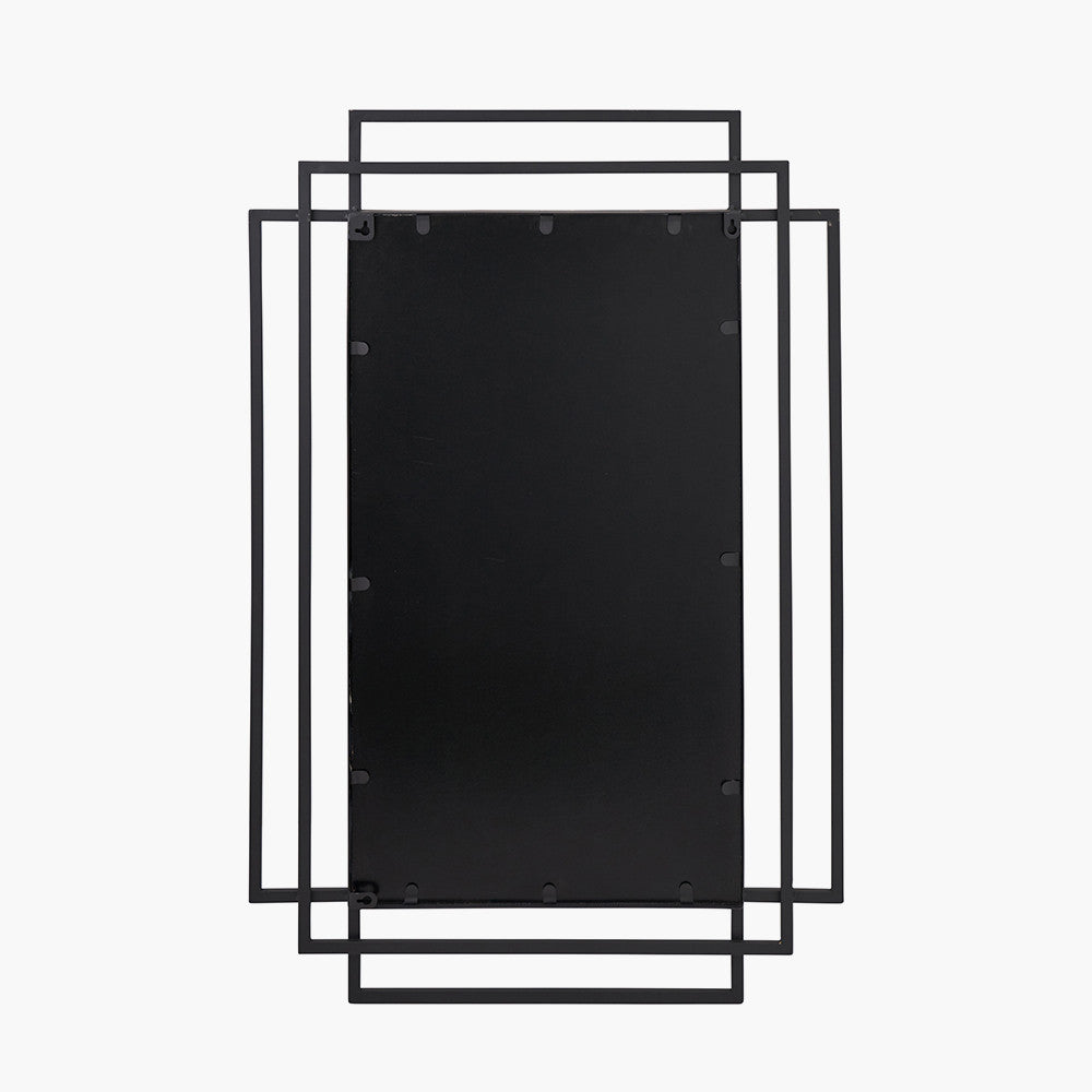 Shop our Black Metal Art Deco Rectangular Wall Mirror, a timeless and elegant addition to your wall. FREE UK MAINLAND DELIVERY. Shop online now at www.nobleandnook.co.uk