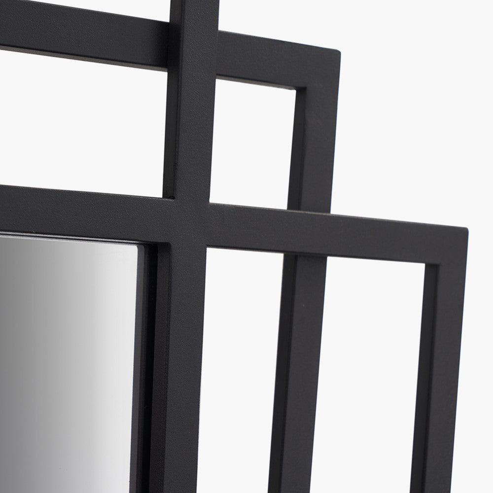 Shop our Black Metal Art Deco Rectangular Wall Mirror, a timeless and elegant addition to your wall. FREE UK MAINLAND DELIVERY. Shop online now at www.nobleandnook.co.uk