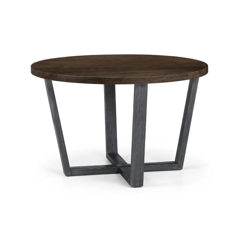 Brooklyn Round Dining Table in Solid Oak with Metal Legs