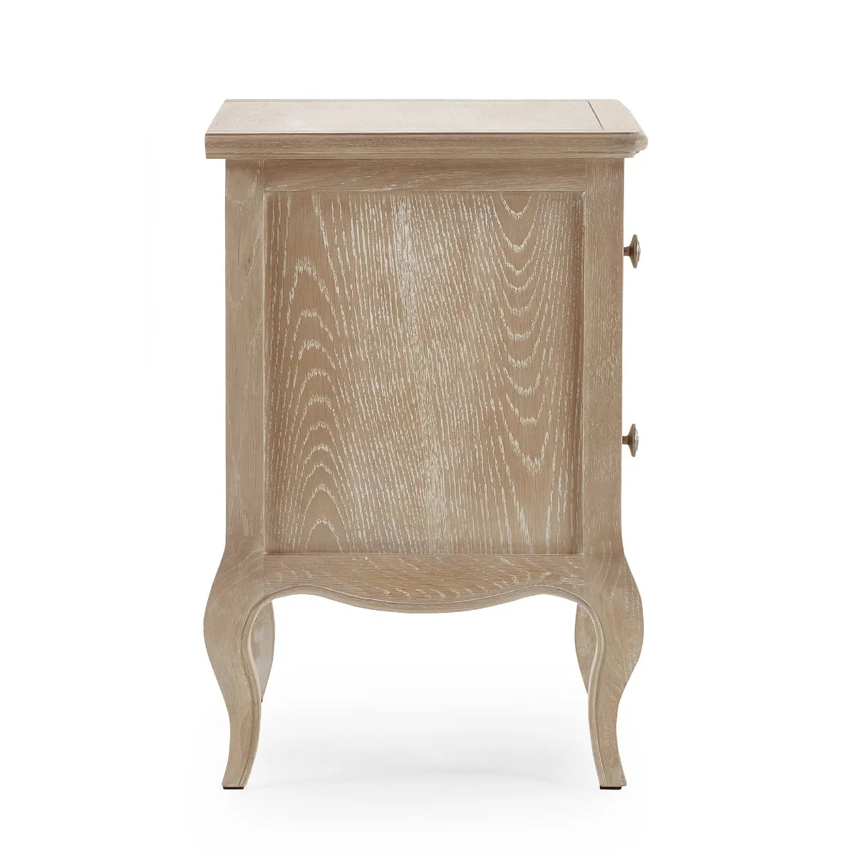 Shop the elegant Camille 2 Drawer Bedside Cabinet constructed in oak with a limed finish. FREE UK Mainland Delivery on orders over £100. Shop online today at www.nobleandnook.co.uk
