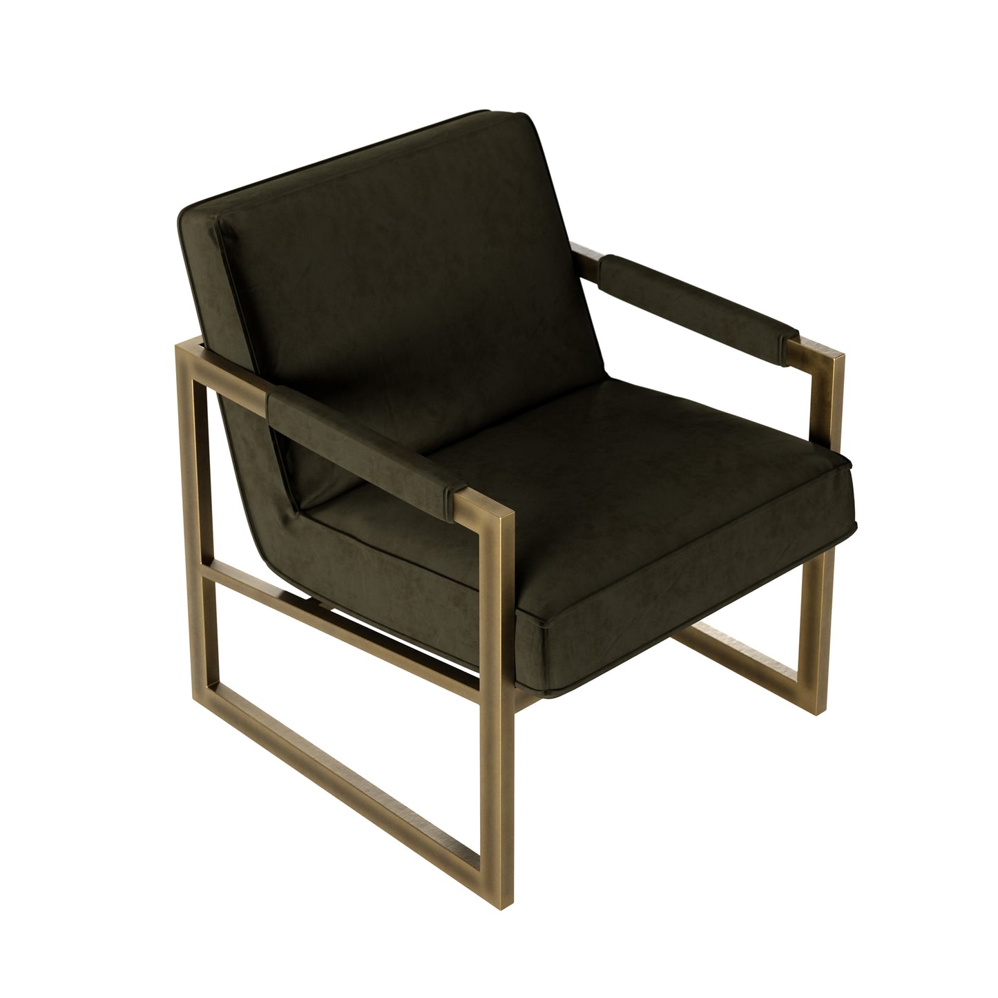 Shop the luxury Mickleton Club Chair by D.I. Designs, in luxurious olive chenille fabric and accented by a sleek, bronze-style frame. Shop online now at www.nobleandnook.co.uk