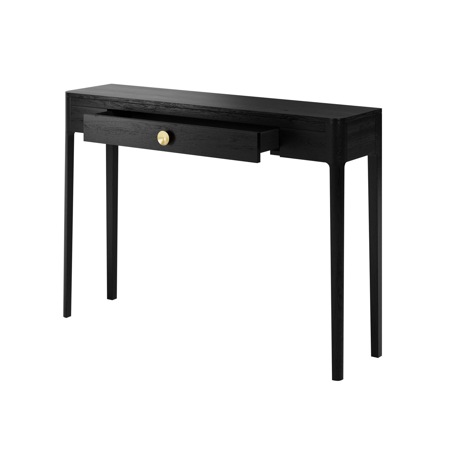 Shop the Abberley Console in sleek black stained solid Oak by D.I.Designs. FREE UK Mainland Delivery. Shop online today at www.nobleandnook.co.uk