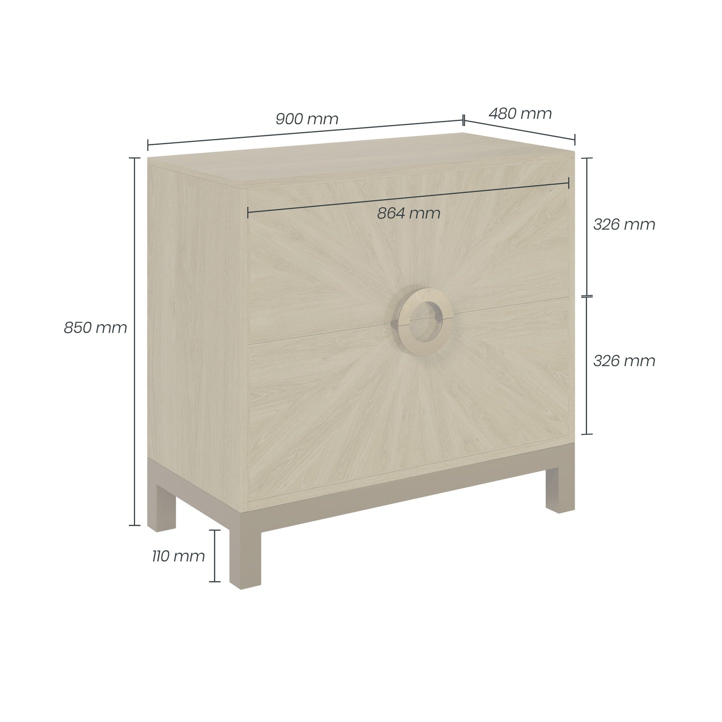 Shop the exquisite two-drawer chest, crafted from luxurious oak with oak sunburst sandblasted effect. FREE UK MAINLAND DELIVERY. Shop online now at www.nobleandnook.co.uk